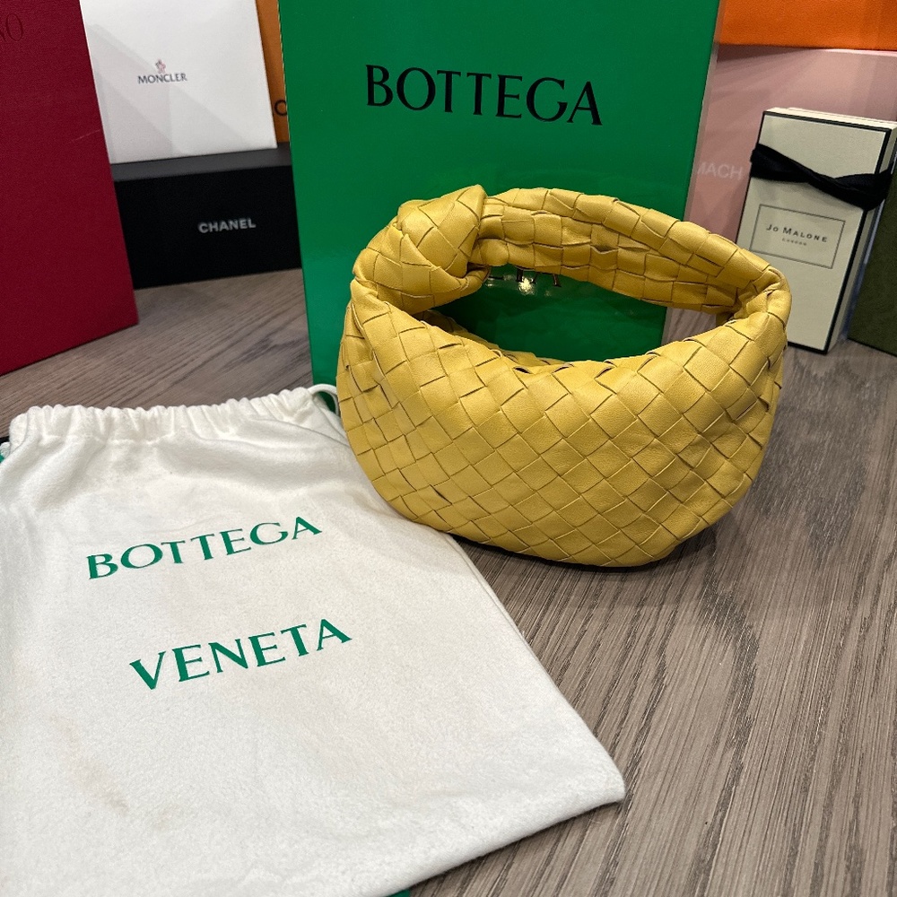 Bottega Veneta Mini Jodie in the color ice cream.